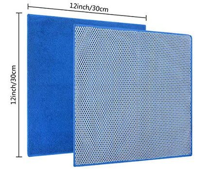 SINLAND Microfiber Dish Cloth for Washing Dishes Dish Rags Best Kitchen Cloths Cleaning Cloths Poly Scour Side 12Inchx12Inch 20Pack, Dark Blue - color: Dark Blue, size: 12inchx12inch 20pack