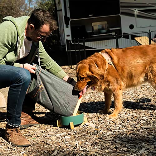 FXW Dog Food Travel Bag，Large Capacity for Travel Kibble Storage Perfect for RV Road Trips, Camping, Longterm Dog Boarding Gear Accessories Gray, 42 Cups - size: 10L
