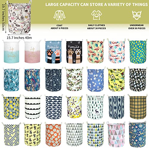 Merdes 19.7’’ Waterproof Foldable Laundry Hamper, Dirty Clothes Laundry Basket, Linen Bin Storage Organizer for Toy Collection (Paris) - color: Paris