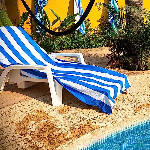 Quick Dry Towel Extra Large 78x35 Inch - Microfiber Beach Towel - Perfect for Beach, Travel, Swimming, Pool, Yoga, Hiking, Camping - Lightweight, Fast Drying, Compact for Adults (Cabana Blue) - color: Cabana Blue, style: Extra Large 78x35"