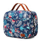 Bosidu Hanging Travel Toiletry Bag,Large Capacity Cosmetic Travel Toiletry Organizer for Women with 4 Compartments & 1 Sturdy Hook,Perfect for Travel/Daily Use/Christmas - color: Palm Leaf