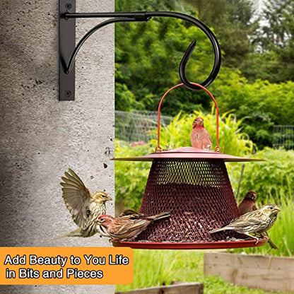 Wall Mount Plant Hanging Bracket, 11 Inches Hanging Plant Hook, Heavy Duty Rustic Decorative Metal Plant Hanger for Hanging Plant Flower Lantern Bird Feeder Wind Chimes (Set of 2)