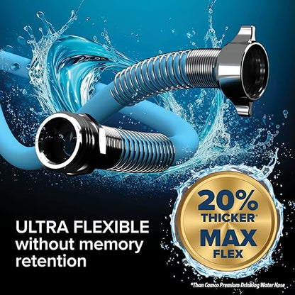 Camco EVOFlex 50-Ft RV Drinking Water Hose - Features Extra Flexible Design w/Stainless Steel Strain Relief Ends - Lead-Free, BPA-Free and Phthalate-Free - 5/8” Inside Diameter (22596) (Pack of 3) - size: 50-Foot (Pack of 3), style: Durable PVC