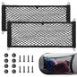 RED WOLF 2 Pcs Universal Elastic Mesh Netting Car Pouch for Trunk RV Boats Home Cargo Storage with Screws and Hooks (23.6'' x 9.8'') - size: 23.6'' x 9.8''