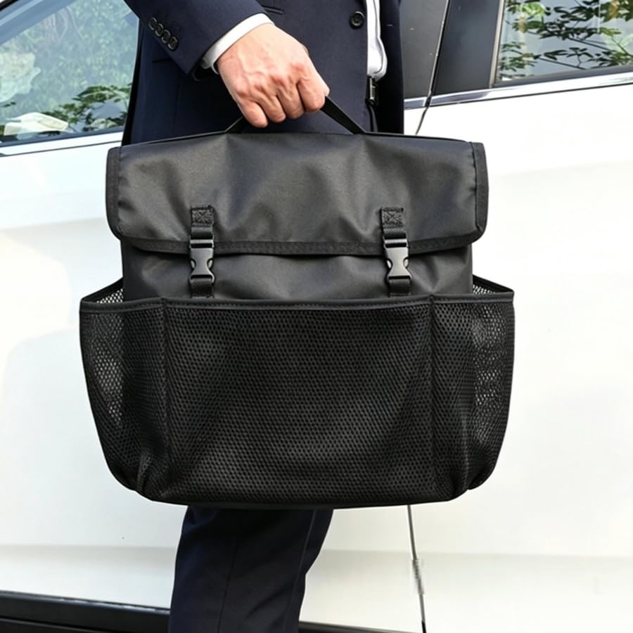 3-in-1 Car Seat Organizer Car Seat Back Organizer with Tablet & Laptop Holder, Passenger Seat Storage Bag with Compartment,Headrest Organizer for Cars,Trucks,SUVs,Vans