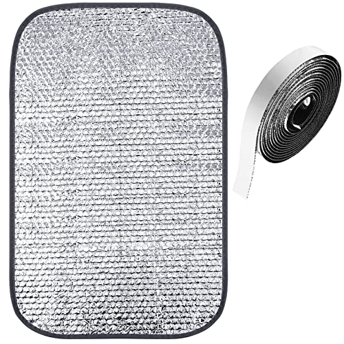 Frienda Rv Window Reflective Insulation Roll 16inch*2ft Double Aluminum Foil Heat Bubble Thermal Window Shade Door Cover Blackout for Garage Roof Travel Camper Skylight Shield - size: 16inch*2ft