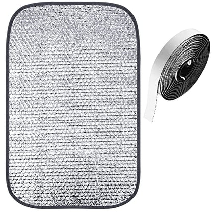 Frienda Rv Window Reflective Insulation Roll 16inch*2ft Double Aluminum Foil Heat Bubble Thermal Window Shade Door Cover Blackout for Garage Roof Travel Camper Skylight Shield - size: 16inch*2ft