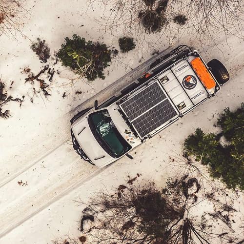 Go Power Overlander Charging Kit 200W - 12V Solar Panel Kit w/ 30-Amp Bluetooth® PWM Controller, Expandable Up to 600W, Includes 2X 25ft Solar Output Cables (Male and Female) for RV & Dry Camping Use