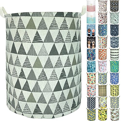 Merdes 19.7’’ Waterproof Foldable Laundry Hamper, Dirty Clothes Laundry Basket, Linen Bin Storage Organizer for Toy Collection (Triangle Grey) - color: Triangle Grey