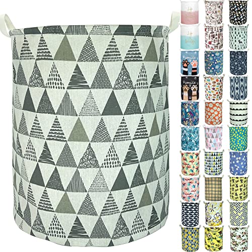 Merdes 19.7’’ Waterproof Foldable Laundry Hamper, Dirty Clothes Laundry Basket, Linen Bin Storage Organizer for Toy Collection (Triangle Grey) - color: Triangle Grey