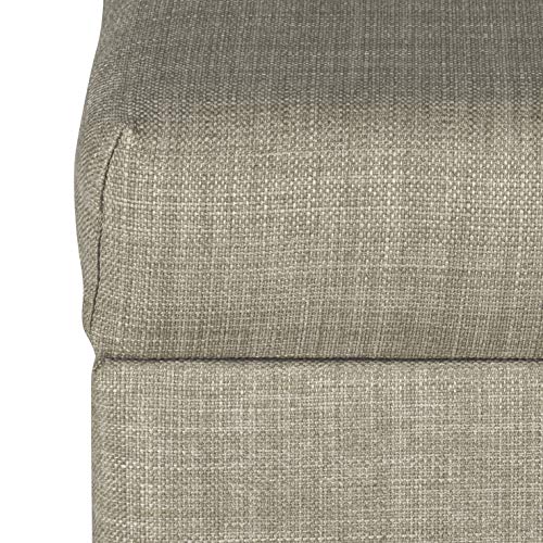 HomePop 22" Medium Rectangular Storage Ottoman - Tan Linen - color: Tan Linen
