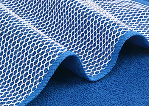 SINLAND Absorbent Microfiber Dish Cloth Dish Rags Best Kitchen Cloths Cleaning Cloths with Poly Scour Side 12Inchx12Inch 10 Pack Dark Blue - color: Dark Blue, size: 12inchx12inch 10pack