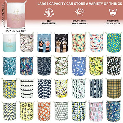 Merdes 19.7’’ Waterproof Foldable Laundry Hamper, Dirty Clothes Laundry Basket, Linen Bin Storage Organizer for Toy Collection (Life Pink) - color: Life Pink