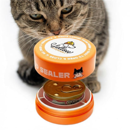Canned Cat Food Storage Container Patent Pending Reusable Airtight Can Cover Pet Food Sealer - Keeps Cat Food Container Sealed and Fresh in the Fridge, Eliminates Odor (1 pack) - size: 1 Pack