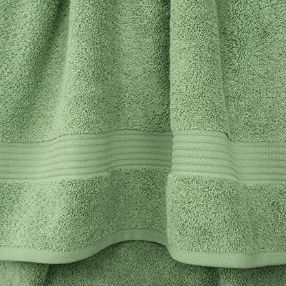 Cotton Paradise Towel Set of 6, 2 Bath Towels, 2 Hand Towels and 2 Washcloths Towels for Bathroom Sets, Green - color: Sage Green