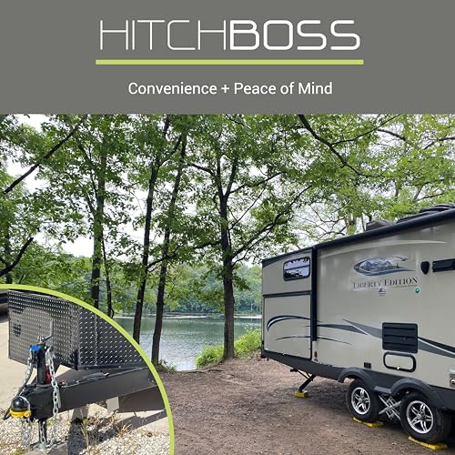 GR Innovations HitchBoss 7-Way - Towing Organizer for Manual/Electric 2” & 2 ¼” Trailer Hitch - Easy Install RV Accessories - Side Hooks, Cable & Harness Holder - Made in USA - size: 7 Way