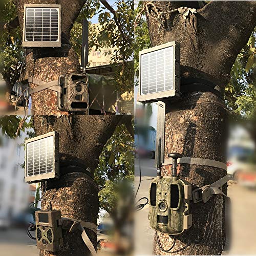 Trail Camera Solar Panel,WILDGAMEPLUS 14W 8000mAh 12V/1.2A 9V/1.6A 6V/2.4A IP66 Waterproof Rechargeable Charger with Cables for Outdoor Trail Game Camera and 12V LED Light WG-8000