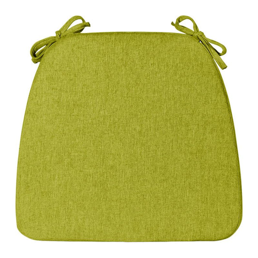 Chair Cushions Set of 1, D-Shaped Seat Cushion for Chair, Non Slip Chair Pads with Ties, 17" x 16" x 2", 40D Foam, Removable Washable Cover, Seat Cushions for Kitchen Chairs, Fluorescent Green - color: Fluorescent Green, size: 1 Pack
