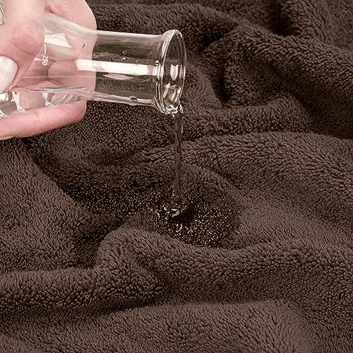 Cotton Paradise 100% Cotton Turkish Towel Set, Soft Absorbent Quick Dry, 6 Piece Towel Set, Chocolate Brown - color: Chocolate Brown