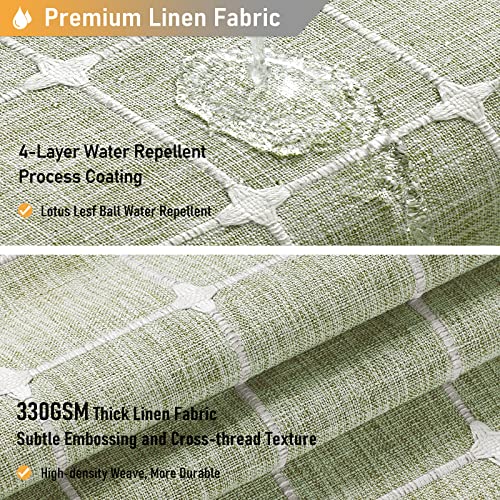 BTTN Boho Shower Stall Curtain - 36x72 Narrow Linen Ultra Thick Tassel Fabric Shower Curtain Set with 6 Plastic Hooks, Half Modern Farmhouse Country Weighted Shower Curtains for Bathroom - Sage Green - color: A - Sage Green, size: 36"W x 72"L (Pack of 1)