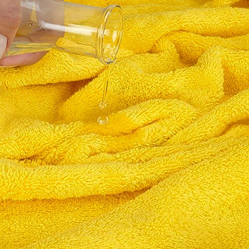 Cotton Paradise 100% Cotton Turkish Towel Set, Soft Absorbent Quick Dry, 6 Piece Towel Set, Yellow - color: Yellow