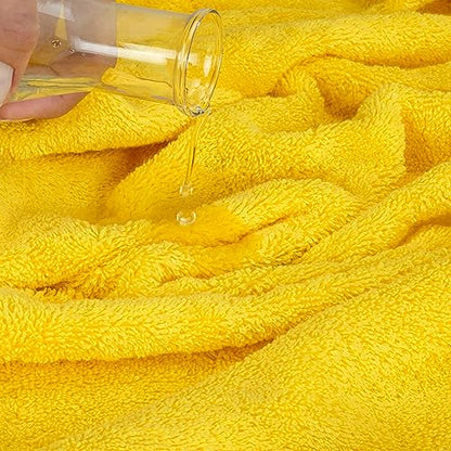 Cotton Paradise 100% Cotton Turkish Towel Set, Soft Absorbent Quick Dry, 6 Piece Towel Set, Yellow - color: Yellow