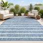 JONATHAN Y Berber Stripe Indoor Outdoor Area Rug 3X5 Blue/Ivory, Colonia for Backyard, Patio, Porch, Easy-Cleaning, High Traffic, Pet-Friendly, Non-Shedding (SMB125C-3) - size: Select