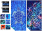 Yongoes 2 Pack Microfiber Lightweight Thin Beach Towel Sand Free Quick Dry Super Absorbent Large Towels for Swimming Pool Yoga Gym Travel Vacation Beach Accessories Essentials Turtle Mandala - color: 2 Pack Turtle Mandala