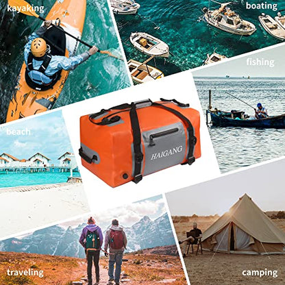 110L Waterproof Duffel Bag Travel Dry Bag, Large Capacity, Adjustable Thickened Straps and Handles, Zip Closure, Air Valve, Fully Waterproof, Perfect for Boating, Rafting, Motorcycle Kayaking - size: 110L