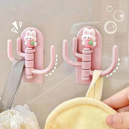 2 Pcs Swivel Hook Heavy Duty Folding Swing Arm Triple Coat Hook with Multi Three Foldable Arms Towel/Clothes Hanger for Bathroom Kitchen Garage Wall Mounted,Pink - color: 2 Pcs Swivel Hook Pink