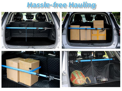 79 inch Heavy Duty Adjustable Cargo Bar,200LB Capacity，Non-Slip Truck Bed Divider for Pickup Truck Bed,Aluminum Handle Cargo Bar for SUV, Trailer, Van, Come with 1 Bar, 1 Divider, 1 Net - size: 1 Pack