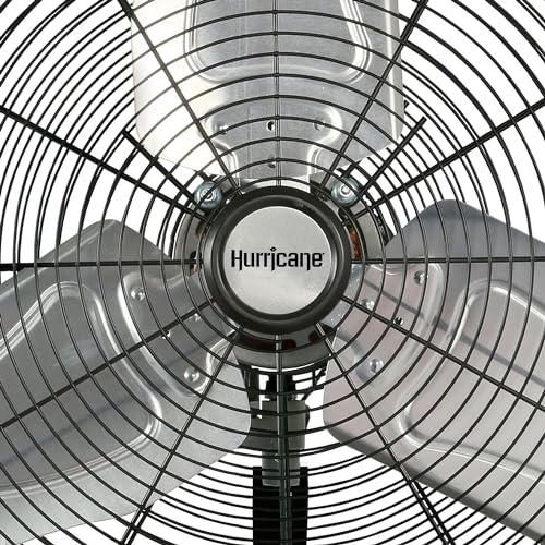 Hurricane 30" Pro Commercial Grade Oscillating Wall Mount Fan, Black - Heavy-Duty All-Metal Corded Electric Air Cooling Unit for Home, Garage, Greenhouse, or Workshop - style: 30" Pro Commercial Grade