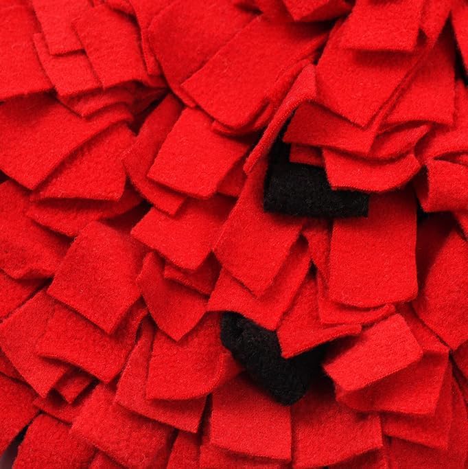 Ferret Cats Snuffle Mat Fleece Foraging Mats Interactive Feeding Toy Small Animal Rabbit Guinea Pig Rat Hamster Anti Slip Treat Dispenser Slow Feeder (Strawberry) - color: Strawberry