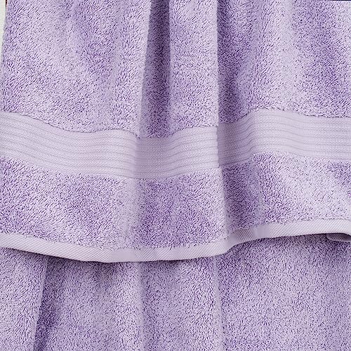 Cotton Paradise 6 Piece Towel Set, 100% Cotton Soft Absorbent Turkish Towels for Bathroom, 2 Bath Towels 2 Hand Towels 2 Washcloths, Lilac Towel Set - color: Lilac