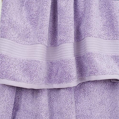 Cotton Paradise 6 Piece Towel Set, 100% Cotton Soft Absorbent Turkish Towels for Bathroom, 2 Bath Towels 2 Hand Towels 2 Washcloths, Lilac Towel Set - color: Lilac