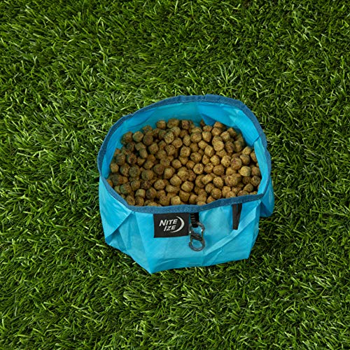 Nite IZE RadDog Collapsible Dog Bowl, Lightweight Food and Water Bowl - color: Blue