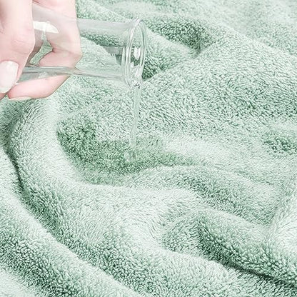 Cotton Paradise 6 Piece Towel Set, 100% Cotton Soft Absorbent Turkish Towels for Bathroom, 2 Bath Towels 2 Hand Towels 2 Washcloths, Mint Towel Set - color: Mint Green