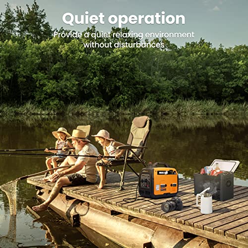 maXpeedingrods 2300W Portable Inverter Generator,40lbs,Gas Powered,Quiet Generator,Backup Power Supply for Outdoor Camping RV Ready,EPA/ISO Compliant - style: MXR2300+Gas+CO Sensor