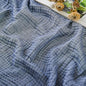EMME Cotton Muslin Twin XL Blanket Breathable Gauze Soft Lightweight Adults Gifts for Women (Heather Navy, 66"x90") - color: 02 - Navy, size: Twin XL (66" x 90")