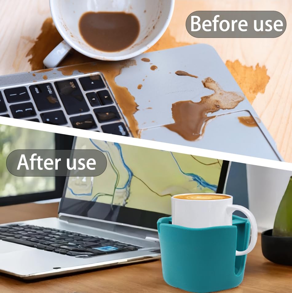 Suction Cup Holder Tip-Proof Desk Cup Holder with Removable Design | Non-Slip Base & for Desk, RV, Boat (Blue). - color: Blue
