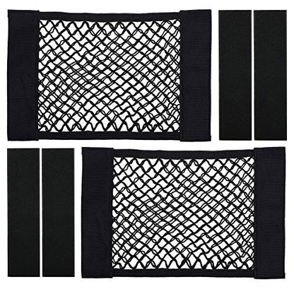 Cosmos Universal Mesh Cargo Net Wall Sticker Organizer Pouch Bag Storage Mesh Net for Car Trunk, Pack of 2 with Tape Stickers