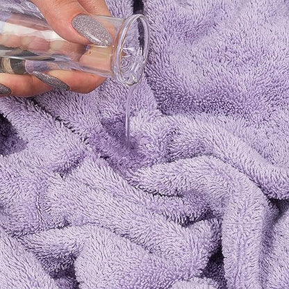 Cotton Paradise 6 Piece Towel Set, 100% Cotton Soft Absorbent Turkish Towels for Bathroom, 2 Bath Towels 2 Hand Towels 2 Washcloths, Lilac Towel Set - color: Lilac