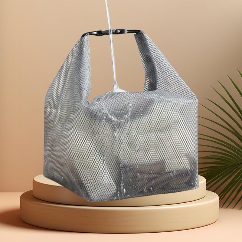 Large Waterproof Travel Storage Bags with Secure Buckle, Moving Bags for Bathroom, Gym, Camping(1 pack-gray)