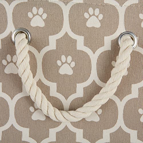 Bone Dry 6192 Pet Storage Collection Lattice Paw Print, Large Rectangle, Stone - color: Stone, size: Large Rectangle
