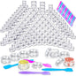 100 Pcs 3g Empty Plastic Containers with Lids,Tiny Makeup Sample Containers Small Pot Jars Clear Round Cosmetic Jars with 20 Pcs Mini Spatulas for Liquid Sample Powder Creams (Clear Lid) - color: Clear, size: 100PCS