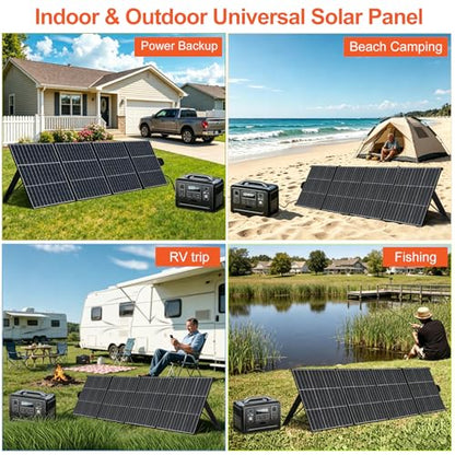 200W Portable Solar Panel Lightweight Design 25% Efficiency HPBC Solar Cell | 20V Foldable Charger, Compatible for Jackery/Ecoflow/Bluetti,with MC4,PD45W USB-C,IP65 for RV camping off-grid Power Blackout