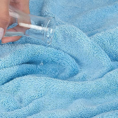 Cotton Paradise 6 Piece Towel Set 100% Cotton Soft Absorbent Turkish Towels for Bathroom, 2 Bath Towels 2 Hand Towels 2 Washcloths, Sky Blue Towel Set - color: Sky Blue
