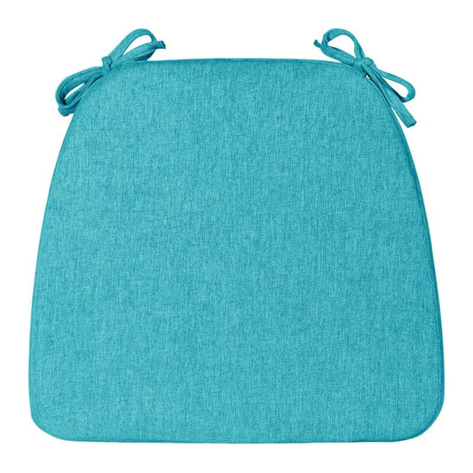 Chair Cushions Set of 1, D-Shaped Seat Cushion for Chair, Non Slip Chair Pads with Ties, 17" x 16" x 2", 40D Foam, Removable Washable Cover, Seat Cushions for Kitchen Chairs, Lake Blue - color: Lake Blue, size: 1 Pack
