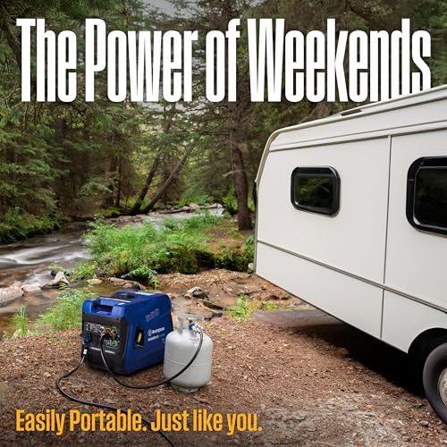 Westinghouse 5000 Peak Watt Super Quiet Dual Fuel Portable Inverter EFI Generator, Remote Electric Start, Gas & Propane Powered, RV Ready, CO Sensor, Parallel Capable, CARB Compliant - style: 5000 Watts - Dual Fuel EFI - Remote Start - CO Sensor