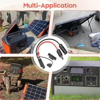 1ft 10AWG Solar Panel Connector Cable, SAE to MC-4 Male Female Adapter PV Extension Cable with SAE Polarity Reverse Adapter for RV Caravan Solar Panel Battery Charger - style: 1PCS